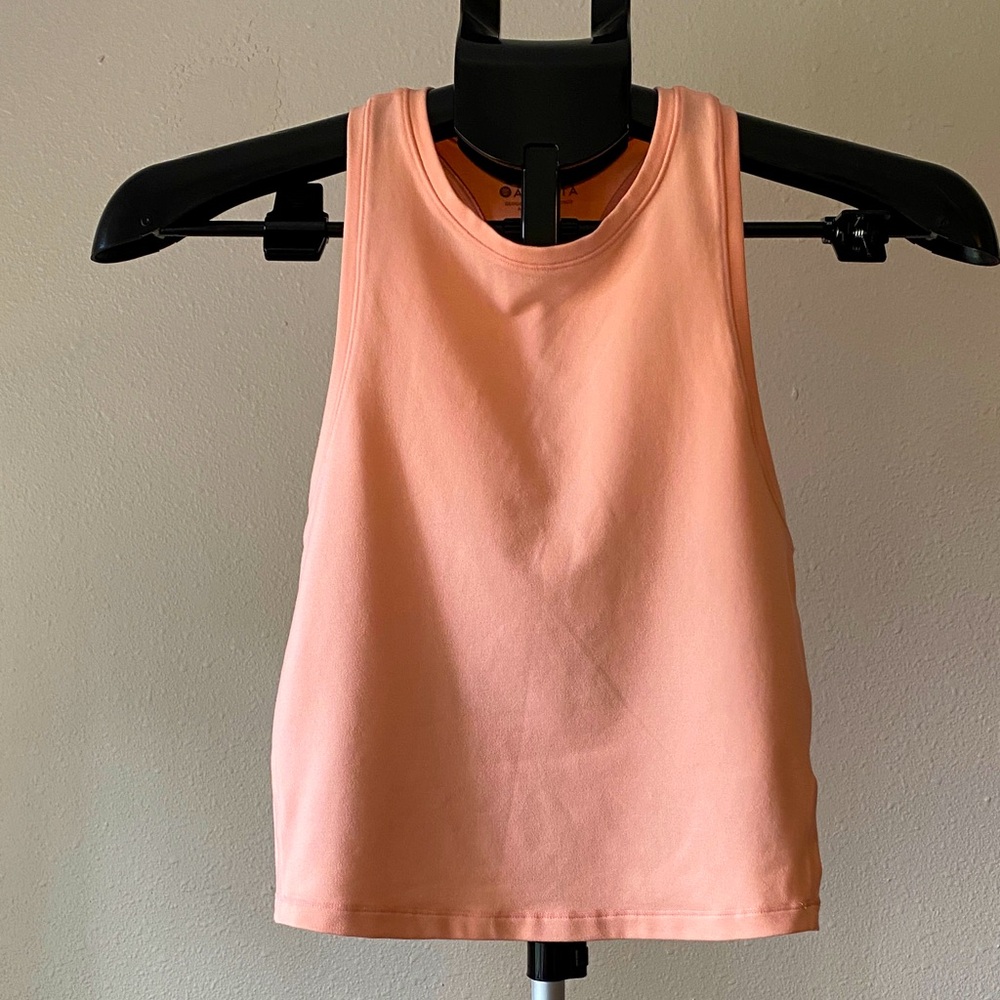 Athleta Shanti Crop Core Tank in Beach Peach